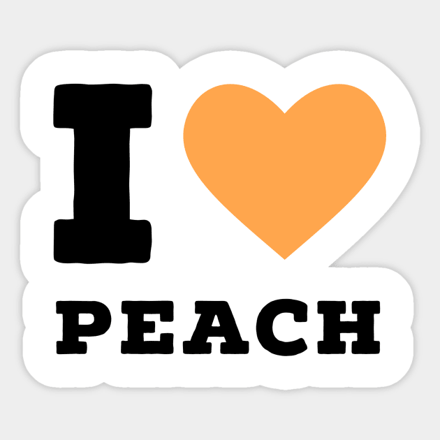 I love peach Sticker by richercollections